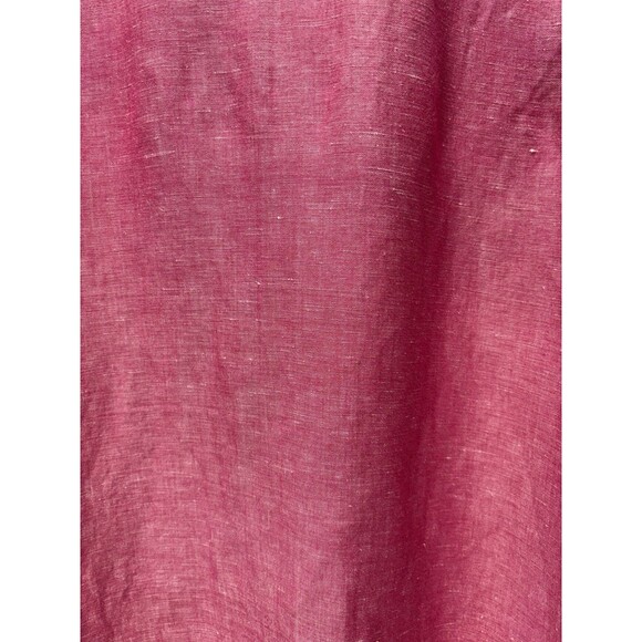Talbots  Womens Tunic  Top Linen Heathered Red Long Sleeve Pocket Button-Up M - Picture 9 of 13